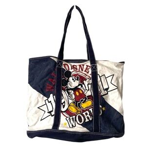 Walt Disney World 1971 Mickey Mouse large canvas travel tote bag